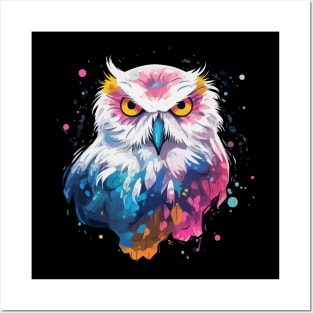 Snowy Owl Smiling Posters and Art